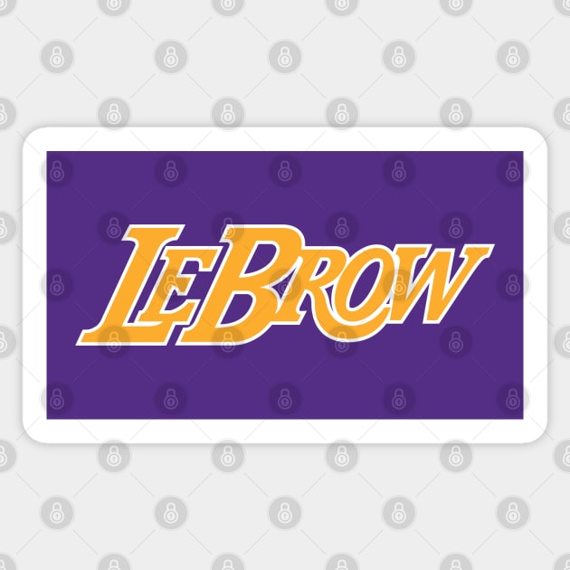 LeBrow - Purple Sticker by KFig21